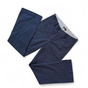 Dockers Size 4 Low/Mid Rise Navy Pinstripe Trousers